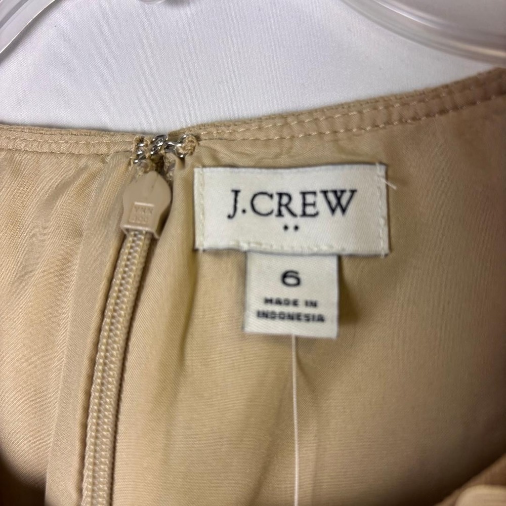 J Crew Dress Sleeveless Light Khaki Size 6 Sheath Knee Length NWT - Picture 4 of 9